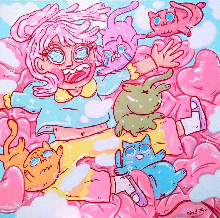 Jumping With Cats On A Pile Of Balloon Hearts. My "The Manila'Bang! Show 2024 entry as a New Wave artist! What we thought could be our weakness, might be our greatest strengths.