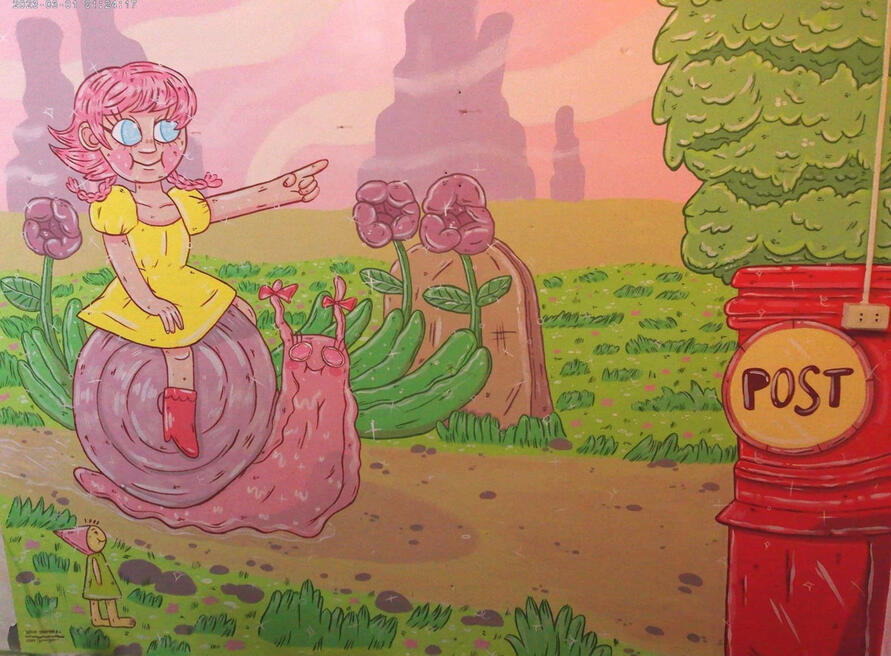 "Coming Forth!" An 8 feet x 12 feet mural. A final requirement for my Art Workshop class.